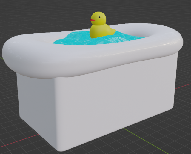 Duck in a stormy bath 3D 模型 .c4d .max .obj .3ds .fbx .stl .blend 