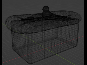 Duck in a stormy bath 3D 模型