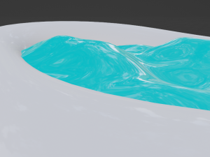 Duck in a stormy bath 3D 模型