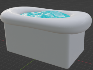 Duck in a stormy bath 3D 模型