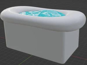 Duck in a stormy bath 3D Model