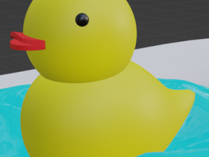Duck in a stormy bath 3D 模型