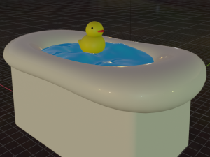 Duck in a stormy bath 3D 模型