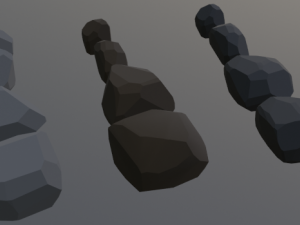 Collection of low poly stones 3D Model