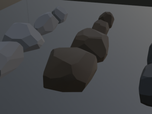 Collection of low poly stones 3D Model