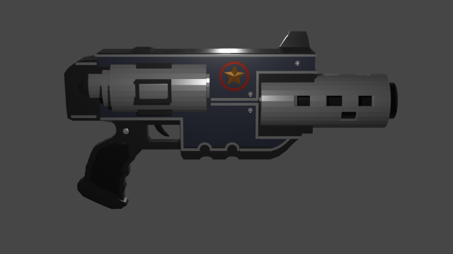 Pistol-Cyber 3D मॉडल .c4d .max .obj .3ds .fbx .stl .blend 