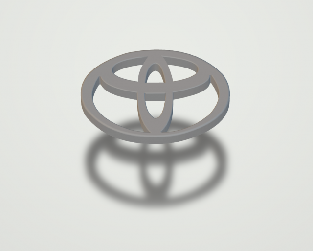 Toyota logo 3D 打印模型 .c4d .max .obj .3ds .fbx .stl .blend 