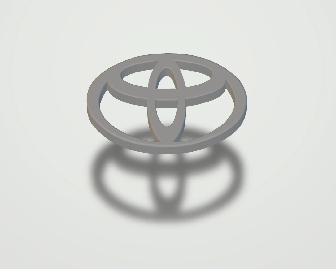 Toyota logo 3D Print Model .c4d .max .obj .3ds .fbx .stl .blend 