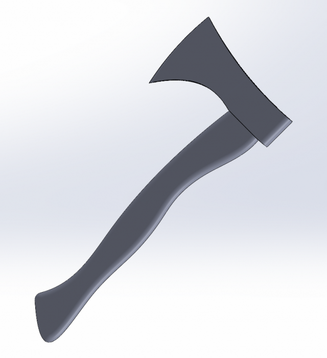 Axe Model Cetak 3D .c4d .max .obj .3ds .fbx .stl .blend 