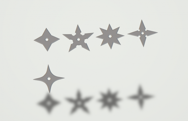 Ninja stars 3D प्रिंट मॉडल .c4d .max .obj .3ds .fbx .stl .blend 