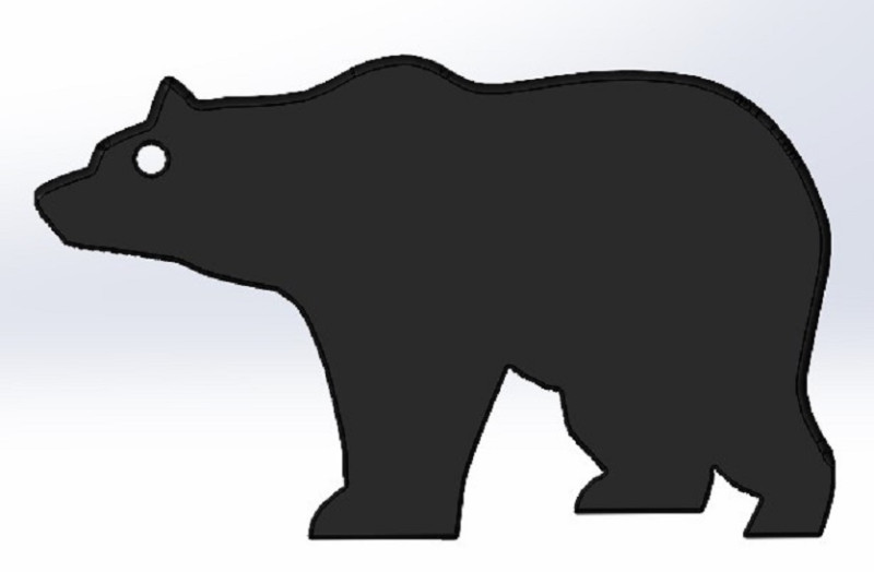 Bear keychain 3D Принт Модель .c4d .max .obj .3ds .fbx .stl .blend