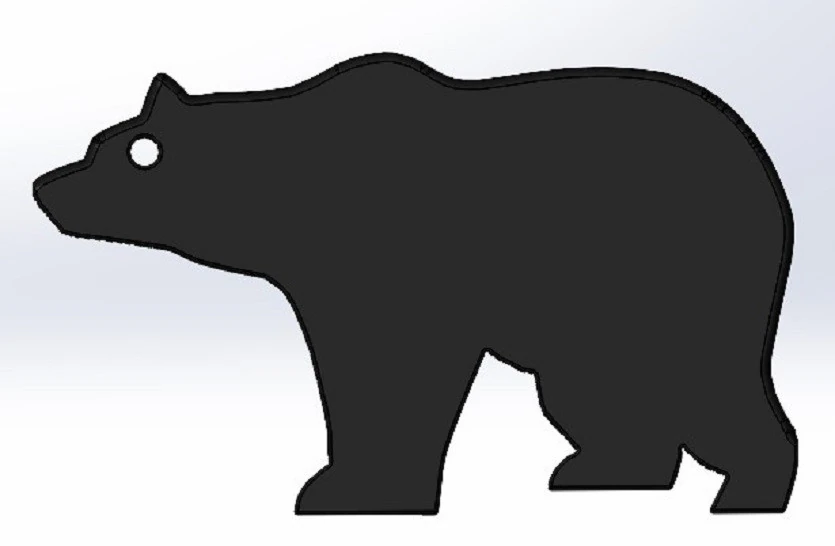 Bear keychain 3D Print Model .c4d .max .obj .3ds .fbx .stl .blend 