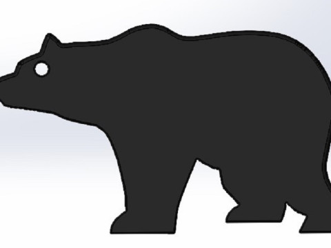 Bear keychain 3D 打印模型