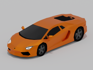 Low poly Aventador Modèle 3D