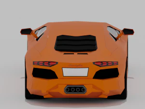 Low poly Aventador 3D Model