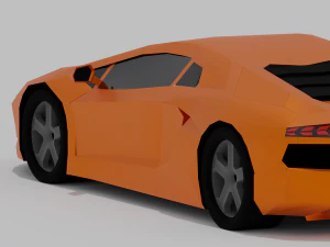 Low poly Aventador 3D Model