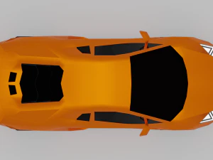 Low poly Aventador 3D Model