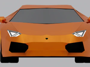 Low poly Aventador 3D Model