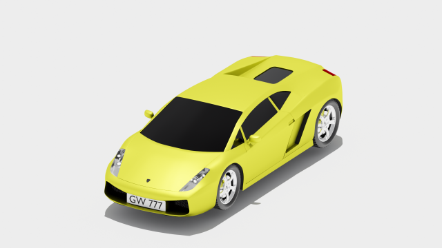 Sport-car Gallardo 3D Model .c4d .max .obj .3ds .fbx .stl .blend