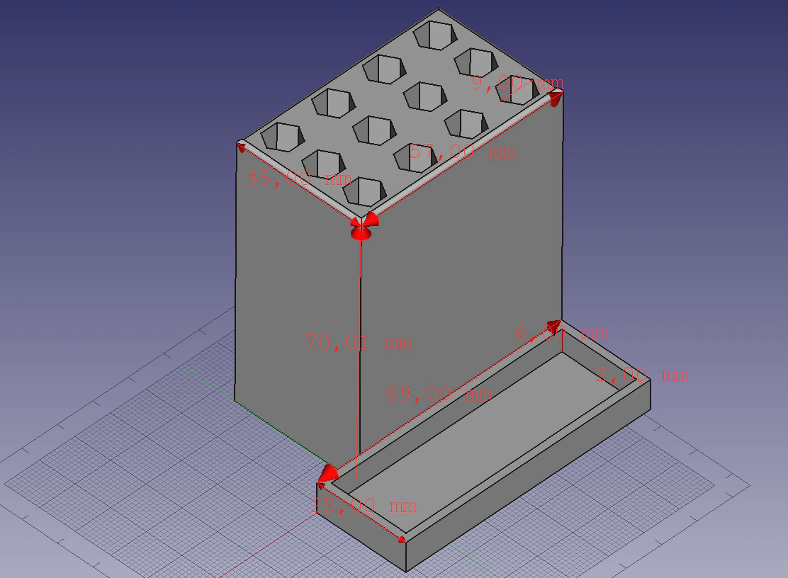 Penholder 3D Print Model .c4d .max .obj .3ds .fbx .stl .blend 