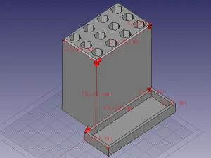 Portaplumas Modelo de impresión 3D