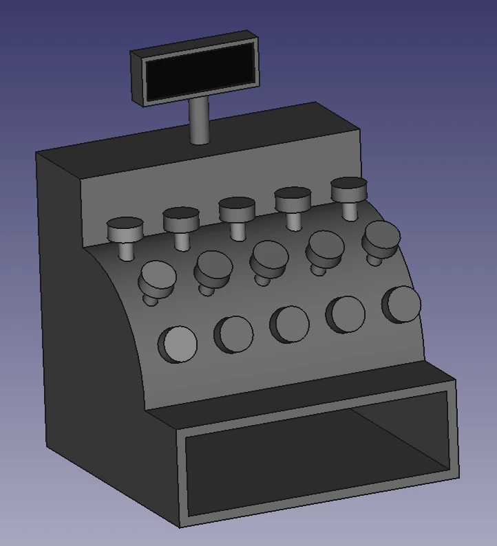 Cash register 3D Print Model .c4d .max .obj .3ds .fbx .stl .blend 