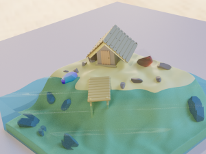 House on the island Model 3D