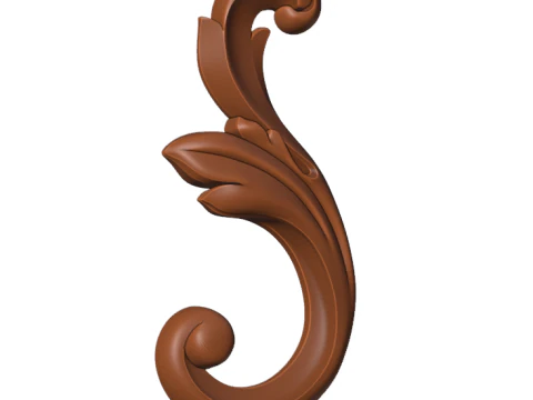 Leaf ornament cnc model 3D Model