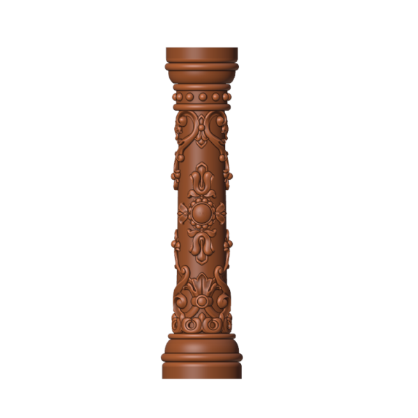 Column with ornament 3D Model .c4d .max .obj .3ds .fbx .stl .blend