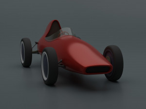 Racing Retro Car 3D Model