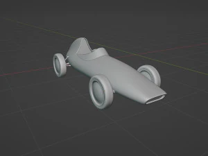 Racing Retro Car 3D Model