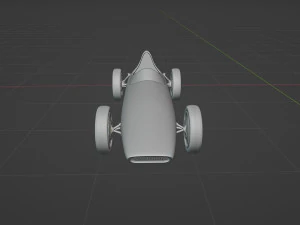 Racing Retro Car 3D Model