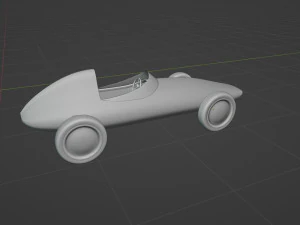 Racing Retro Car 3D Model