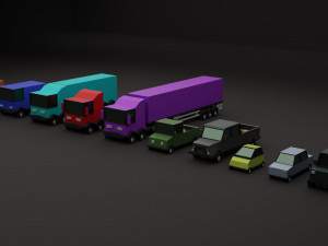 Lowpoly cars Modelo 3D
