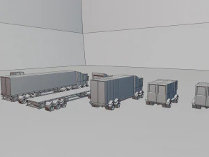 Lowpoly cars 3D Model