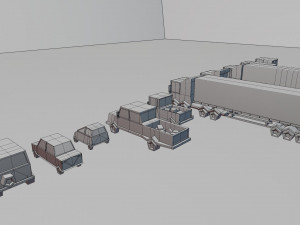 Lowpoly cars 3D 모델