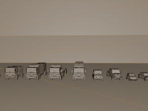 Lowpoly cars 3D 모델