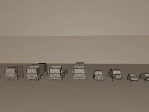 Lowpoly cars 3D Model
