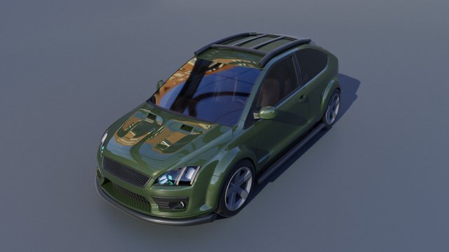 Car Focus 2 tuning 3D 모델 .c4d .max .obj .3ds .fbx .stl .blend 