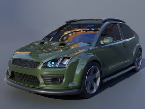 Car Focus 2 tuning 3D Model