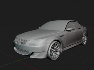 Car M5 E60 2007 3D Модель