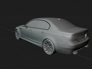 Car M5 E60 2007 3D Модель