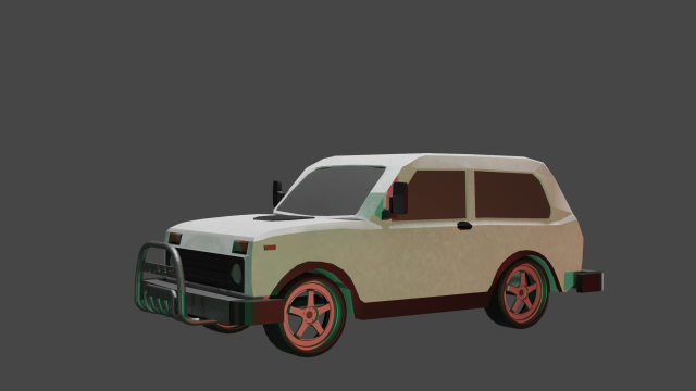 Car NivaVAZ 2121 4x4 3D Model .c4d .max .obj .3ds .fbx .stl .blend 