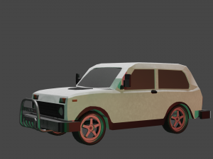 Car NivaVAZ 2121 4x4 3D मॉडल