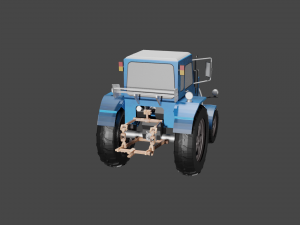 MTZ 80 Tractor 3D मॉडल