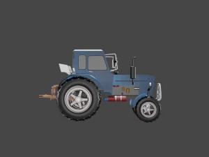 MTZ 80 Tractor 3D Model