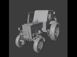 MTZ 80 Tractor 3D मॉडल