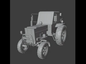 MTZ 80 Tractor 3D Model