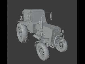 MTZ 80 Tractor 3D मॉडल