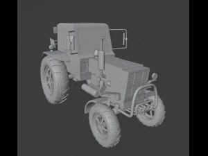 MTZ 80 Tractor 3D Model